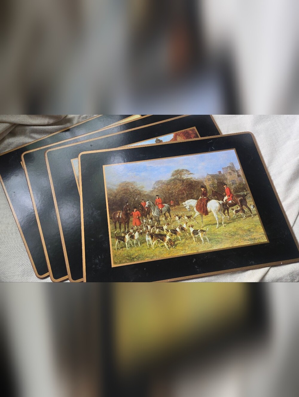 Vintage Pimpernel English Tally Ho Hunting Placemats